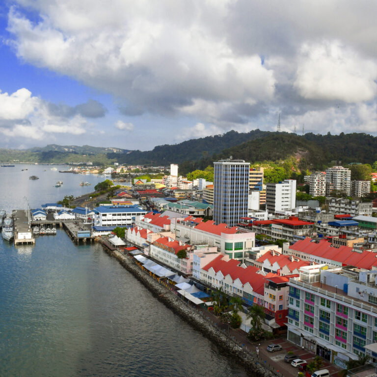 SANDAKAN CITY AERIAL VIEW, SABAH